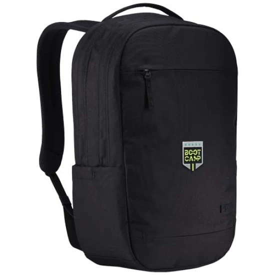 Case logic backpack | Recycled polyester | 15,6" | Luggage pass-through strap | solid black