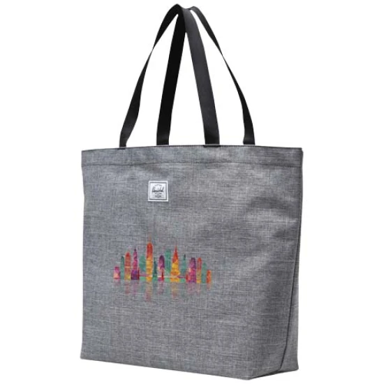 Herschel Classic tote bag | Recycled polyester 600D | 19L | Metal snap closure | heather grey