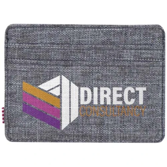 Herschel Charlie kaarthouder | Gerecycled polyester 600D | RFID-blokkerende laag | Full colour | heather grijs