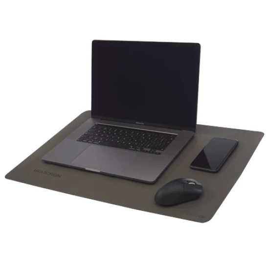 Grand tapis de bureau | 60cmx40cmx1.7mm | Cuir plastique | gris foncé
