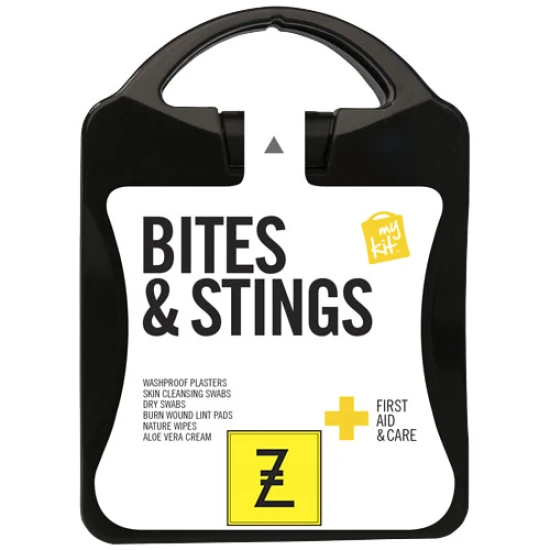 MyKit Bites & Stings First Aid | Plastic | 23 pieces | Meet EU regulations | solid black