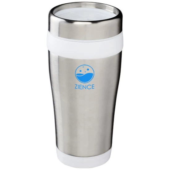 Thermos cup | Stainless steel & Plastic | 410 ml | Easy to clean | silver;white