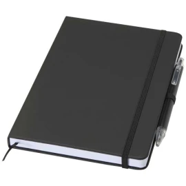 Ensemble comprenant un cahier en papier recyclé Spectrum A5 et un stylo à bille