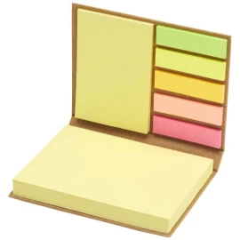 Memo notitieblok | Gerecycled papier 70 g/m² | Met 3 verschillende soorten plaknotities