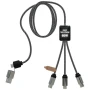 5-in-1 oplaadkabel | rPET | 60 W | Met display | Snelladen