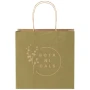 Sac en papier | Kraft 120 g/m² | 24x24cm | Poignées torsadées | Fabriqué dans l'UE