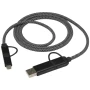 5-in-1 charging cable | Recycled aluminium and recycled PET polyester | 65 W | 100 cm | Magnetic