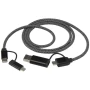 5-in-1 charging cable | Recycled aluminium and recycled PET polyester | 65 W | 100 cm | Magnetic