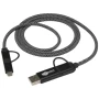 5-in-1 charging cable | Recycled aluminium and recycled PET polyester | 65 W | 100 cm | Magnetic