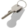 Keyring | Recycled aluminium | 2,30 x 6,50 x 1,00 cm | With trolley coin