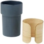 Gobelet | Grès | 340ml | Avec manche en bambou | Durable