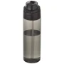Trinkflasche | Recycelter PET-Kunststoff | 700 ml | Deckel mit Doppelfunktion | Klappbarer Strohhalm