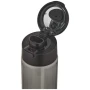 Trinkflasche | Recycelter PET-Kunststoff | 700 ml | Deckel mit Doppelfunktion | Klappbarer Strohhalm