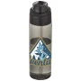 Trinkflasche | Recycelter PET-Kunststoff | 700 ml | Deckel mit Doppelfunktion | Klappbarer Strohhalm