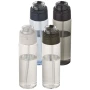 Trinkflasche | Recycelter PET-Kunststoff | 700 ml | Deckel mit Doppelfunktion | Klappbarer Strohhalm