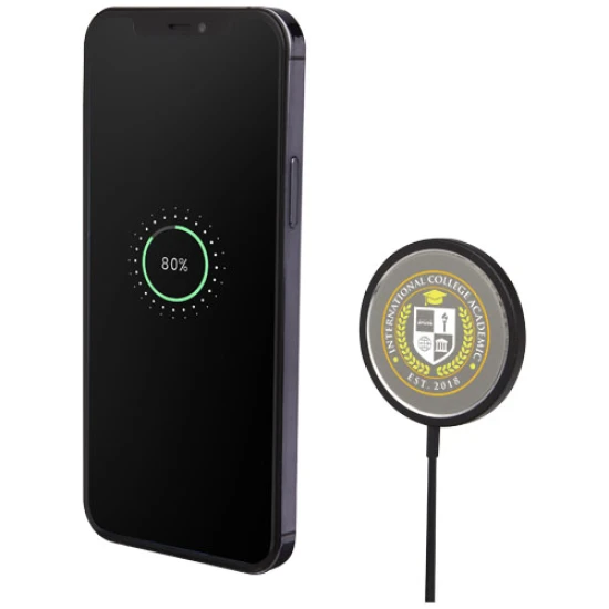 Wireless charger | 15W | Aluminium | Compatible with all devices | solid black