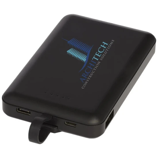 Powerbank | 5000 mAh | Draadloos | 3-in-1 kabel | zwart