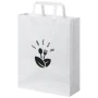 Paper bag | Recycled kraft | 25x32cm | Flat handles | Made in EU