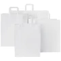 Paper bag | Recycled kraft | 25x32cm | Flat handles | Made in EU