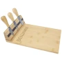 Magnetische kaasplank met bestek | 2 kaasmessen en een kaasvork | Bamboe hout | Duurzaam
