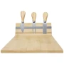 Magnetische kaasplank met bestek | 2 kaasmessen en een kaasvork | Bamboe hout | Duurzaam