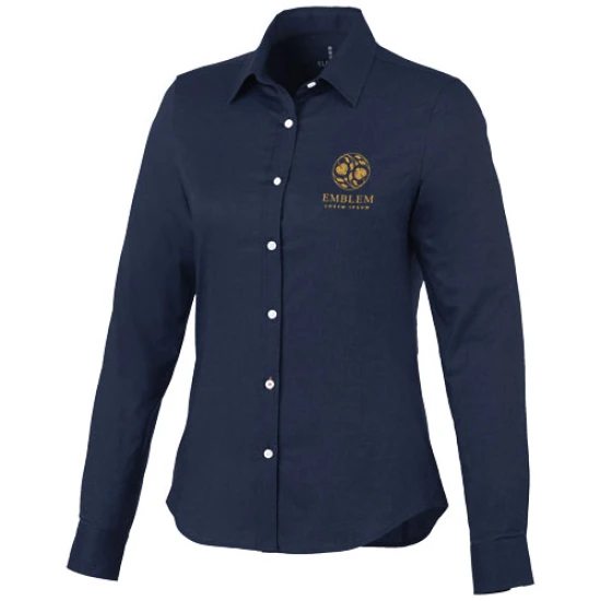 Women's shirt | Cotton | One size | With button-down collar | navy
