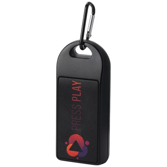 Bluetooth-Lautsprecher | Recycelter Kunststoff | 3W | Ladezeit von 1,5 Stunden | schwarz