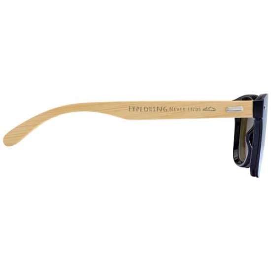 Zonnebril | Bamboe en PC | Gekleurde lenzen | UV 400 lenzen | blauw