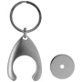 Trolley coin holder keychain | Zinc alloy | Silver colour | With gift box