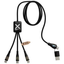 Cable de carga 5 en 1 | rPET | 60W | Con pantalla | Carga rápida