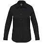 Chemise en sergé pour femme | Coton 185 g/m² | Manches longues | Coupe regular | Col boutonné