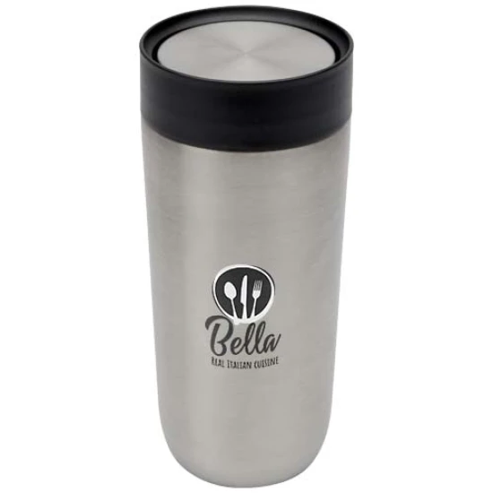 Tumbler | Recycled stainless steel | 350ml | Push-top mechanism | Hot for 12 hours | silver