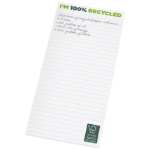 1/3 A4 Notizblock | Recyclingpapier und -karton | 25 Blatt | Vollfarbdruck