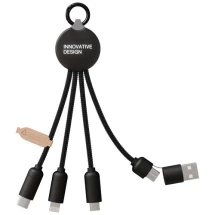 5-in-1 charging cable | rPET & Recycled ABS | 15W | 3 connectors