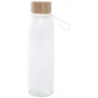 Water bottle | Glass & bamboo | 500ml | Silicone handle | Sustainable