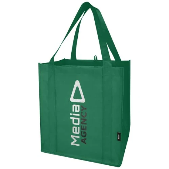 Tote bag | rPET | 29L | 25 cm long handles | Full-colour print | green