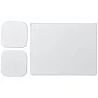 Ensemble tapis de souris et sous-verre | Plastique recyclé | 24x19x0,3cm | 3 pièces