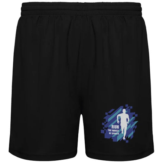 Roly sports shorts | Polyester | With drawcord | Unisex | solid black
