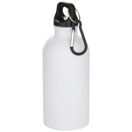 Wasserflasche | Recycelter Edelstahl & PP | 400ml | Mit Karabiner | Sublimationsdruck