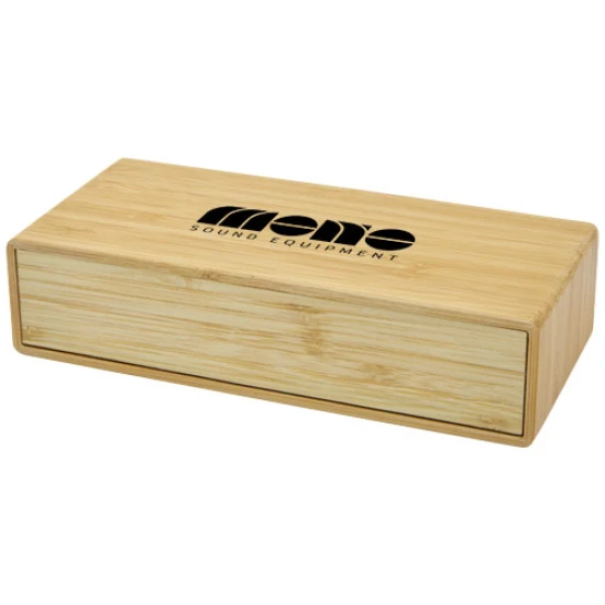 Draadloze oplader | Bamboe | Incl. klok | beige