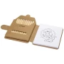 Zeichenblock und Buntstiftset | FSC-zertifiziertes Papier 100 g/m² | 40 Tiermotive | 12 Buntstifte