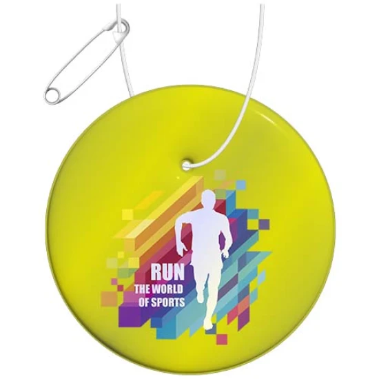 Round hanger | PVC | Reflective neon | With white string and safety needle | Lightweight | neon yellow