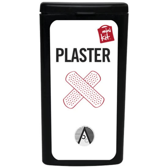 MiniKit pleisters | Plastic | 10 pleisters | Voldoen aan EU-voorschriften | Full colour print | zwart