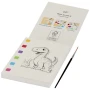 Colouring book and water brush pen set | FSC-certified paper | 20 sheets | Built-in paint palette
