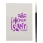 Colouring book and water brush pen set | FSC-certified paper | 20 sheets | Built-in paint palette