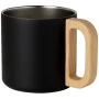Double walled insulated mug | Recycled stainless steel & wood | 350 ml | Eco