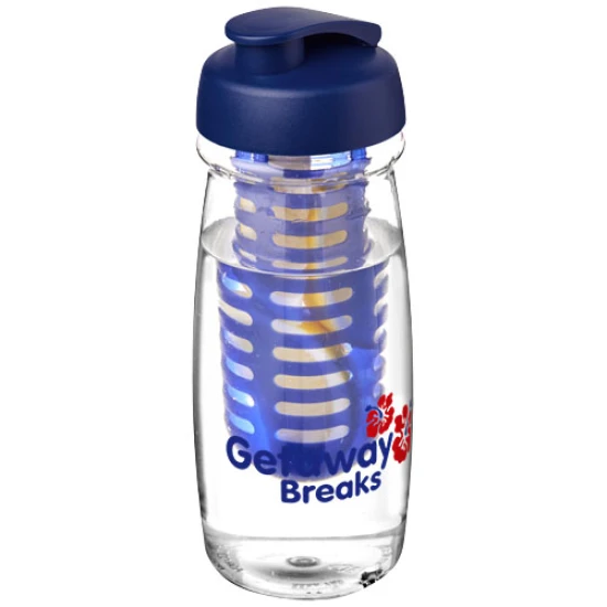 Sportfles & infuser | Plastic | 600ml | Recyclebaar | blauw
