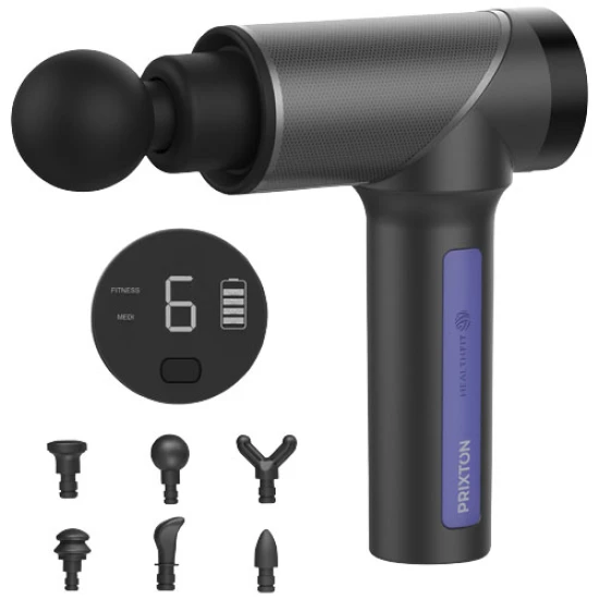 Prixton gun massage | ABS | Wireless | Incl. 6 heads | solid black