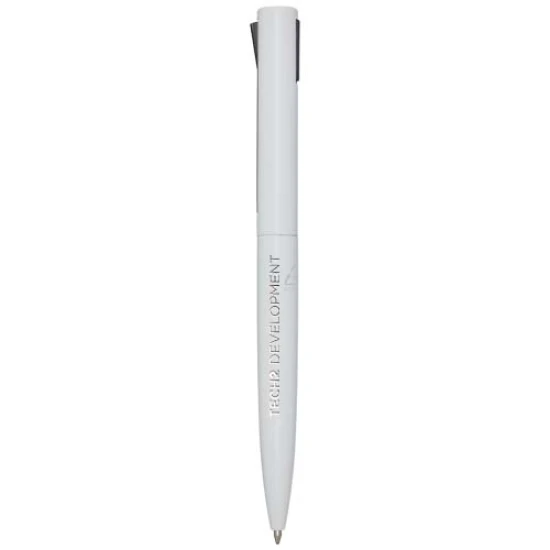 Ballpoint pen | Recycled aluminium | Black ink | With upper barrel | white