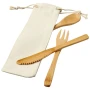 Bamboo cutlery set | Fork, knife and spoon | Bamboo wood